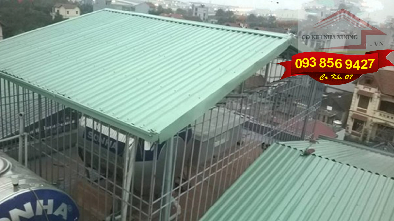 Thi công làm mái tôn sân thượng giá rẻ tại Đà Nẵng.