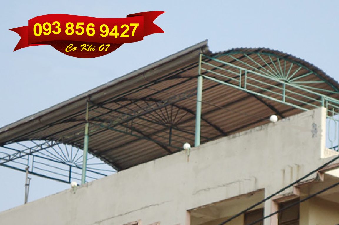 Thi công làm mái tôn sân thượng giá rẻ tại Đà Nẵng.